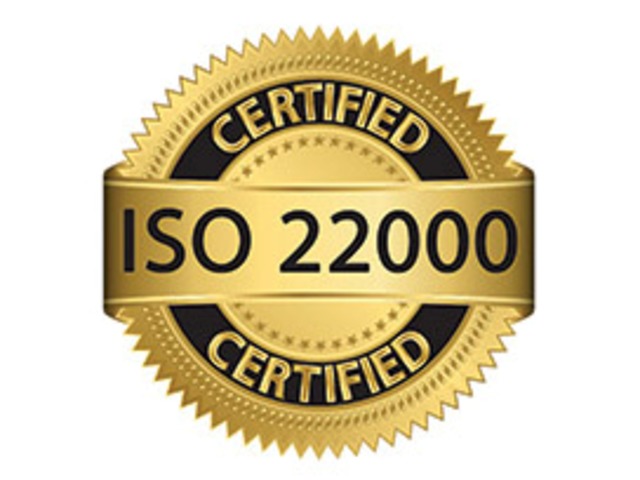 Сертификат ISO 22000