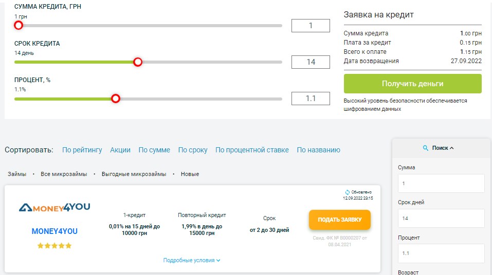 оформить микрозайм онлайн