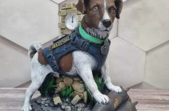статуетка пес Патрон з годиником
